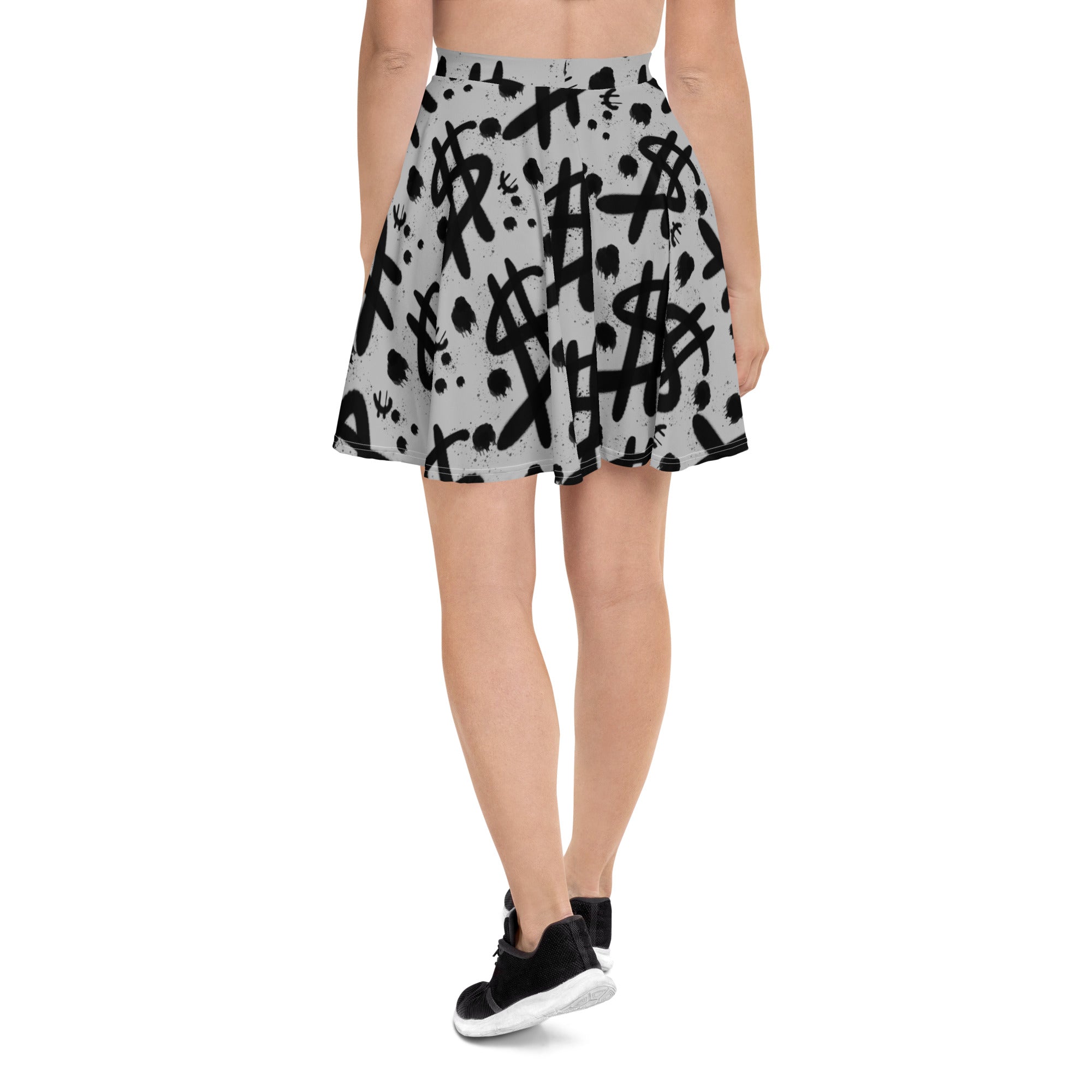 $ = ? - Skater Skirt (Silver)