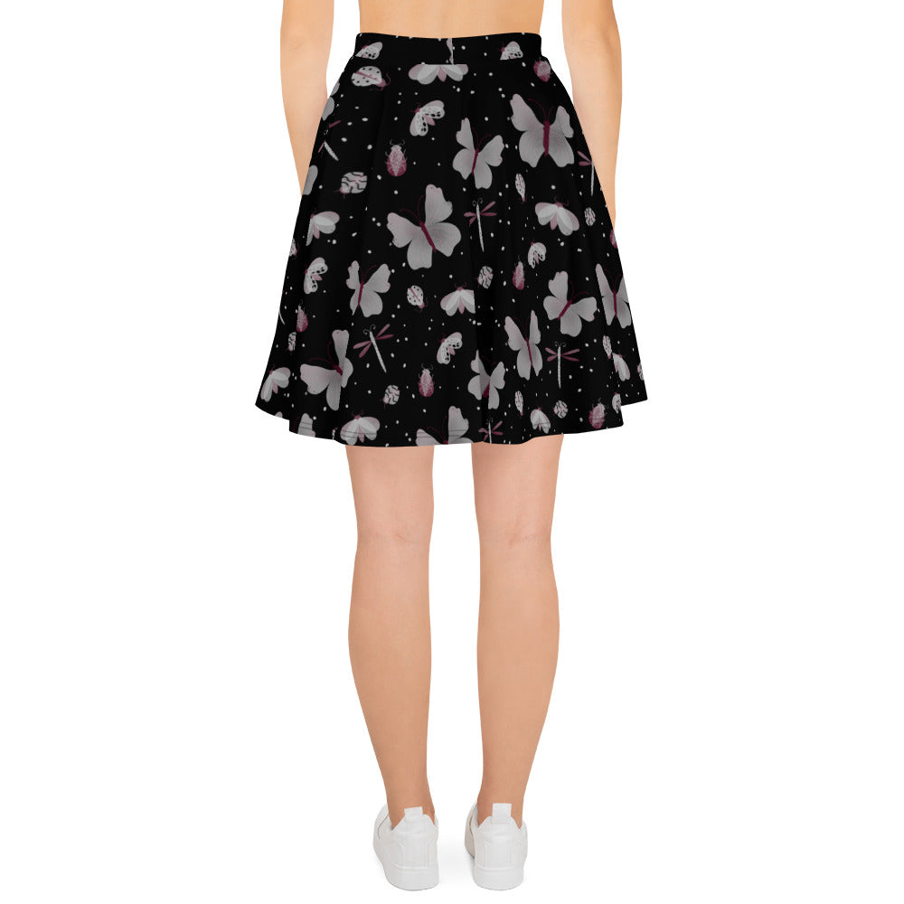 Butterfly Dreams - Skater Skirt (black)