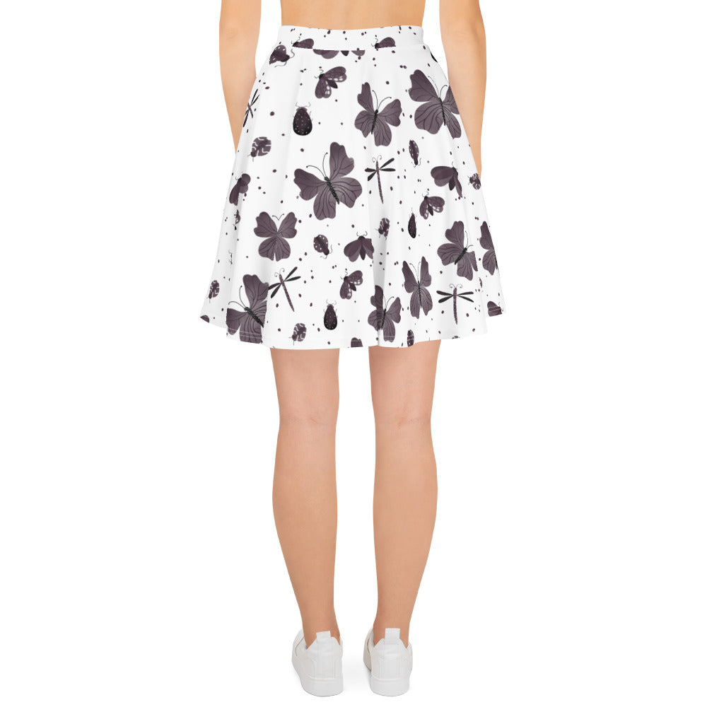 Butterfly Dreams - Skater Skirt (white)