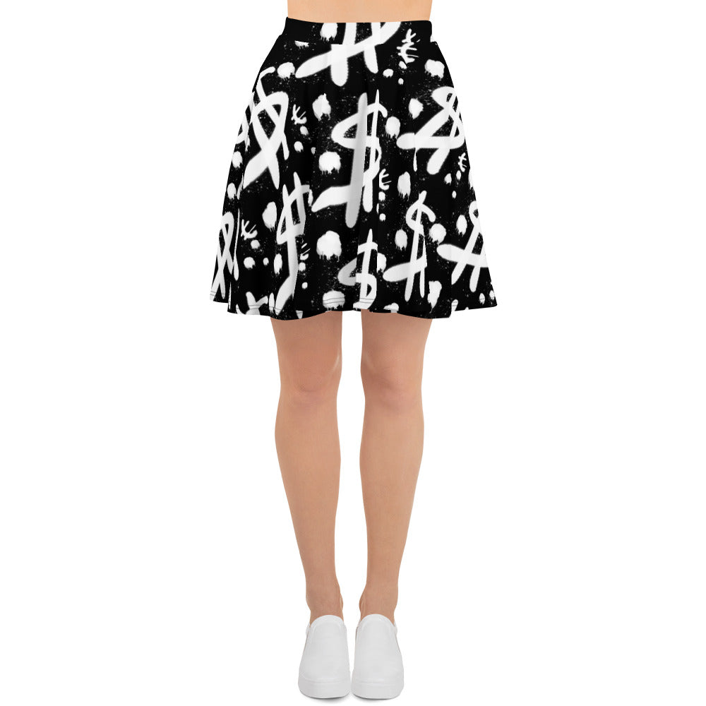 $ = ? - Skater Skirt (white)