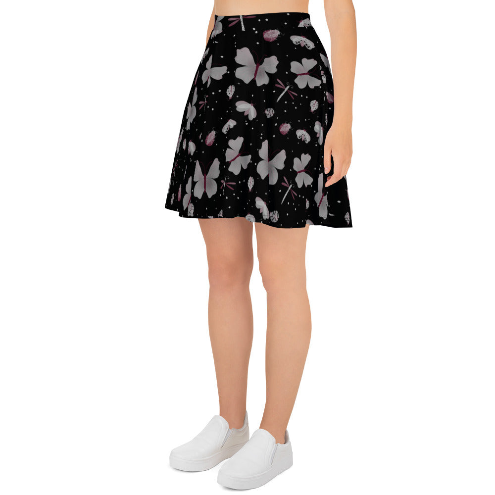 Butterfly Dreams - Skater Skirt (black)