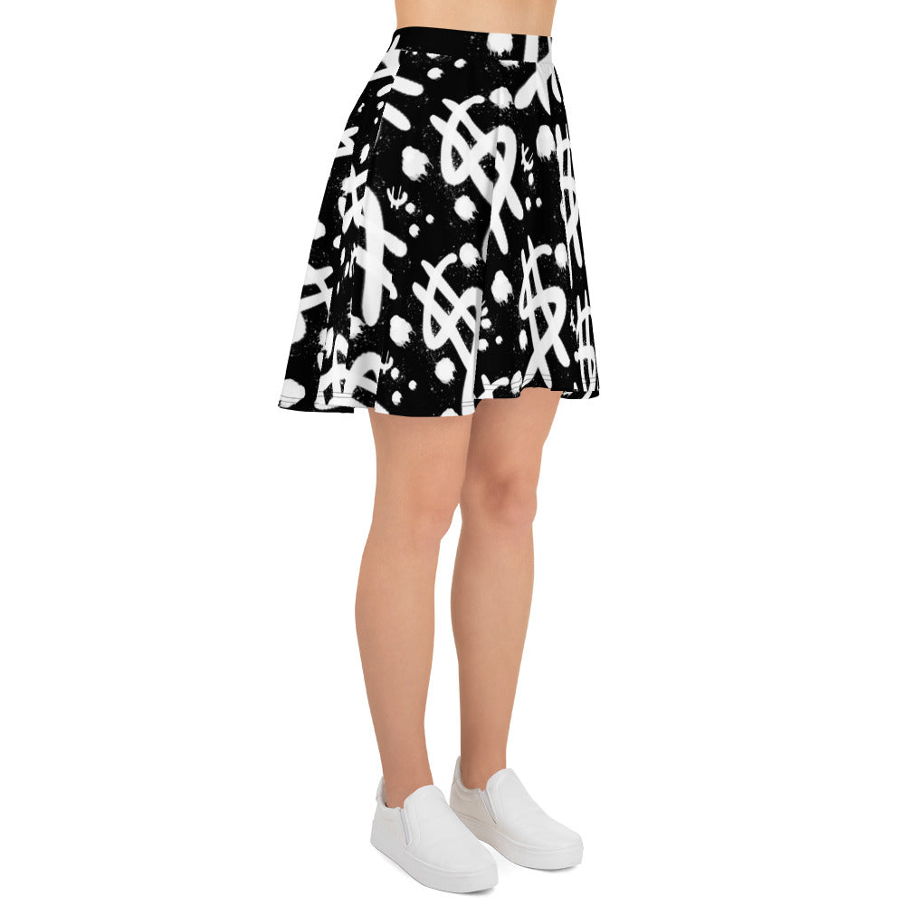 $ = ? - Skater Skirt (white)