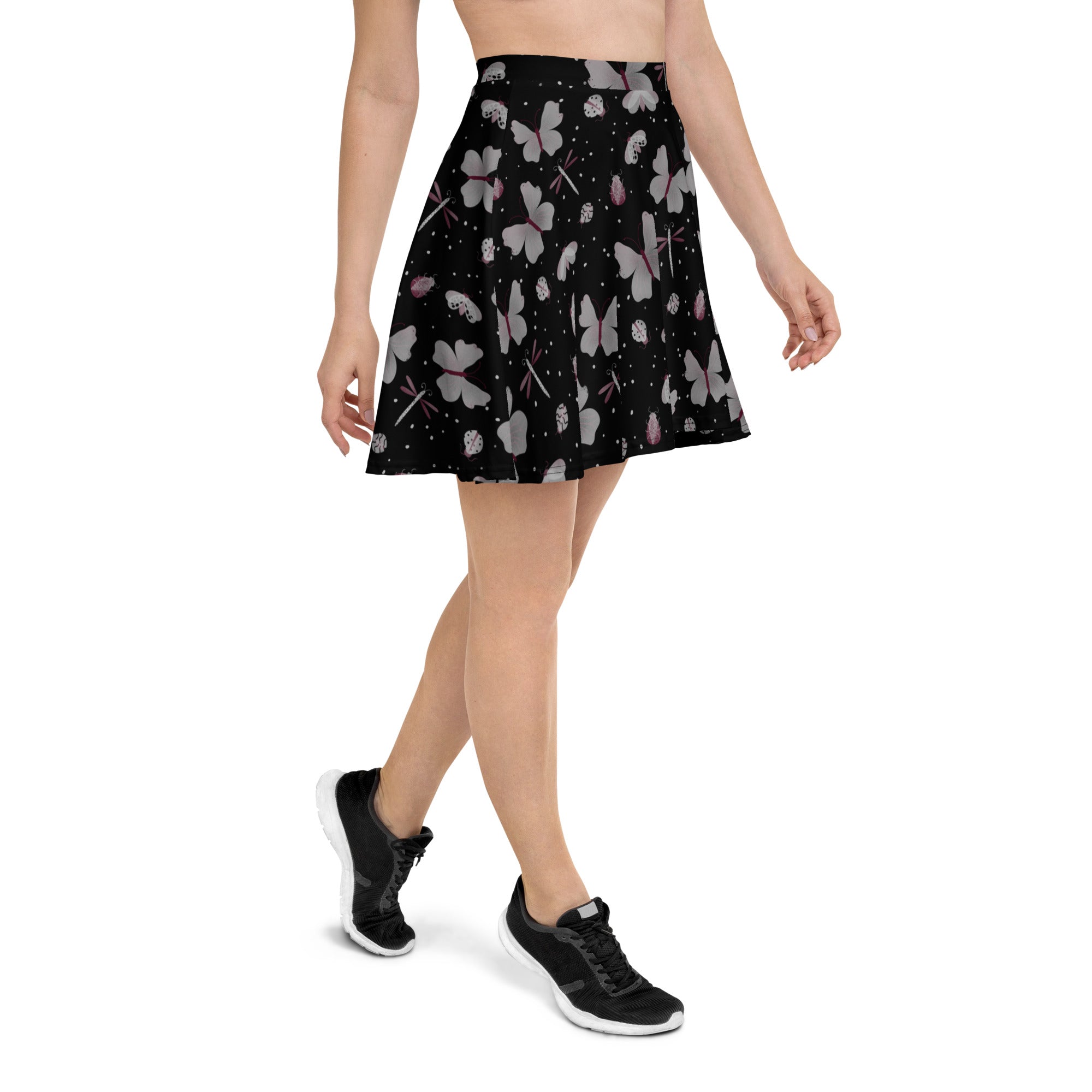 Butterfly Dreams - Skater Skirt (black)