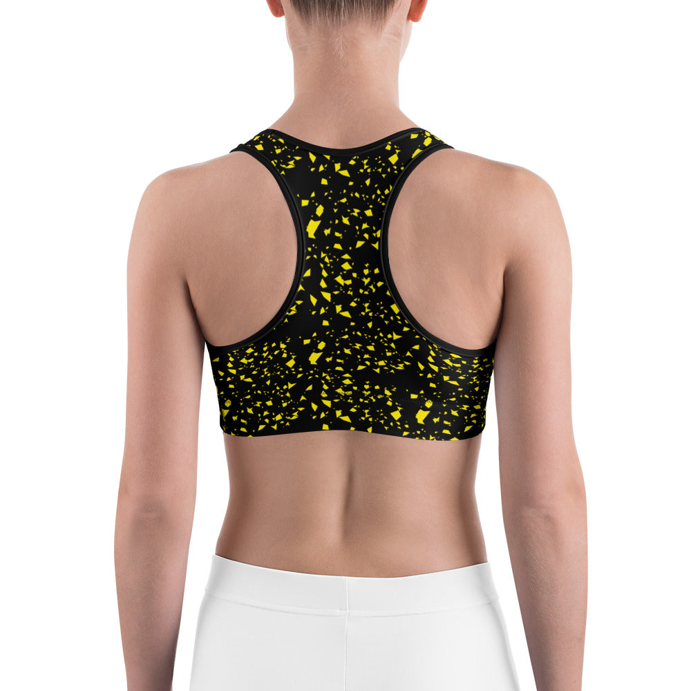 scatter pattern - Sports bra (black)