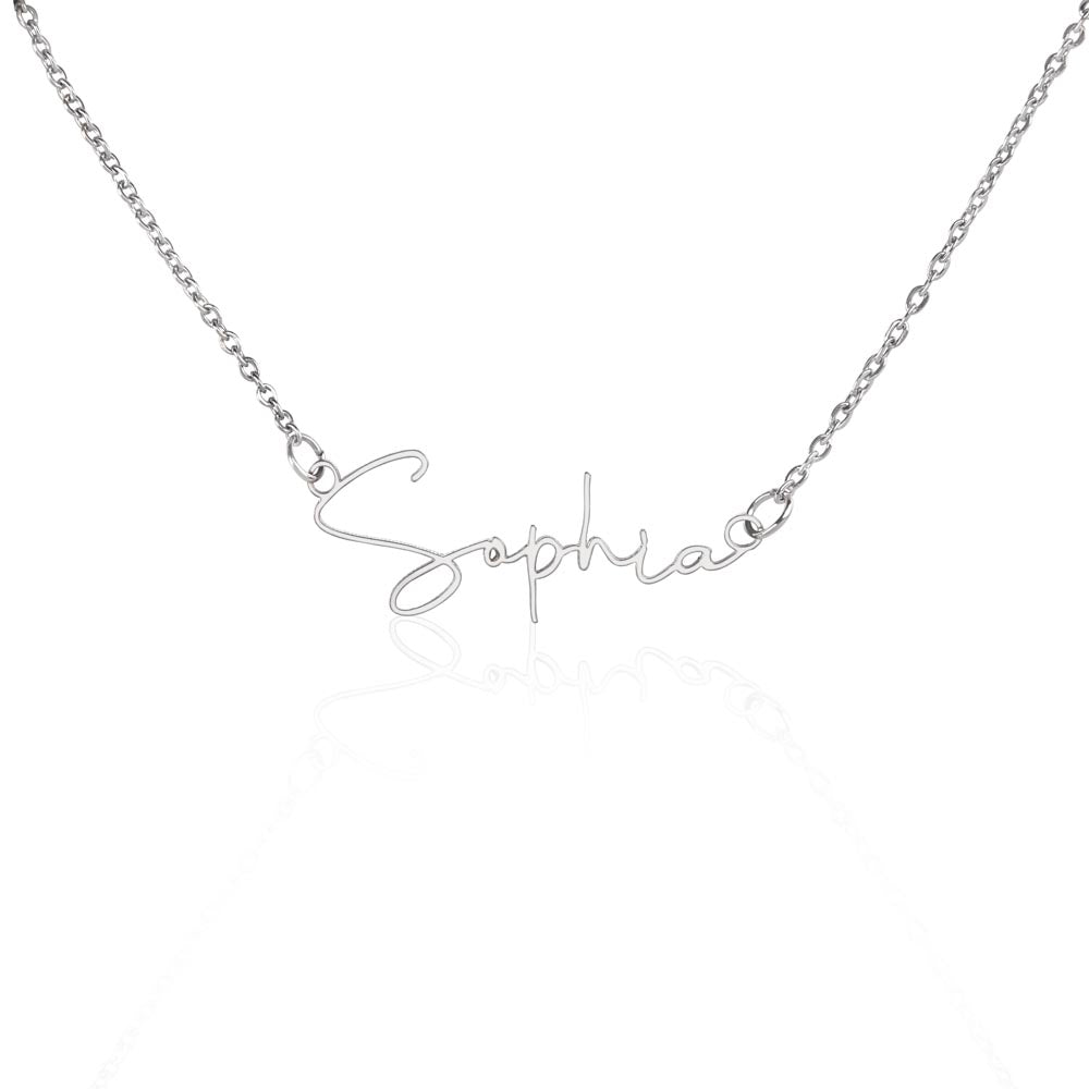 Custom Signature  Name Necklace