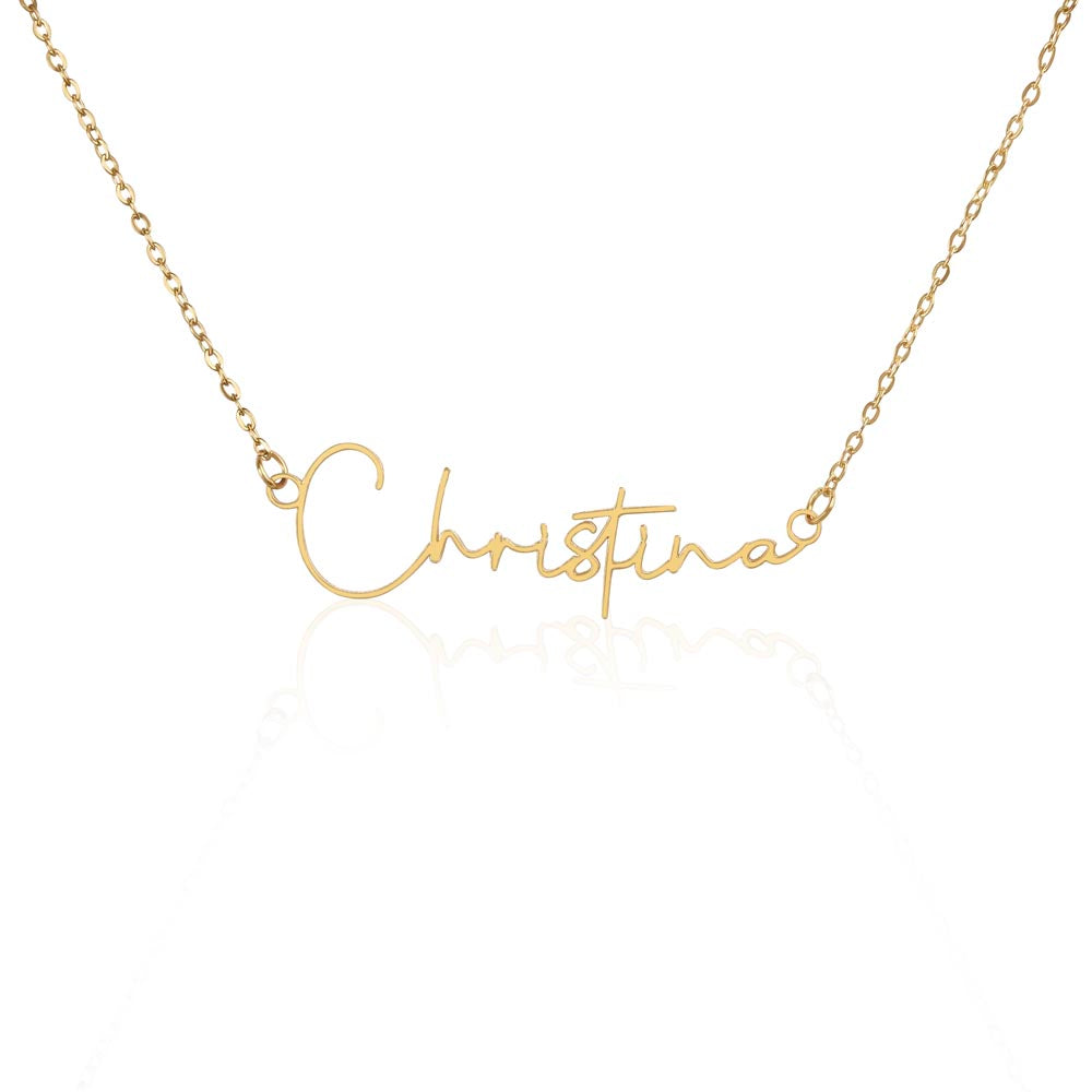 Custom Signature  Name Necklace