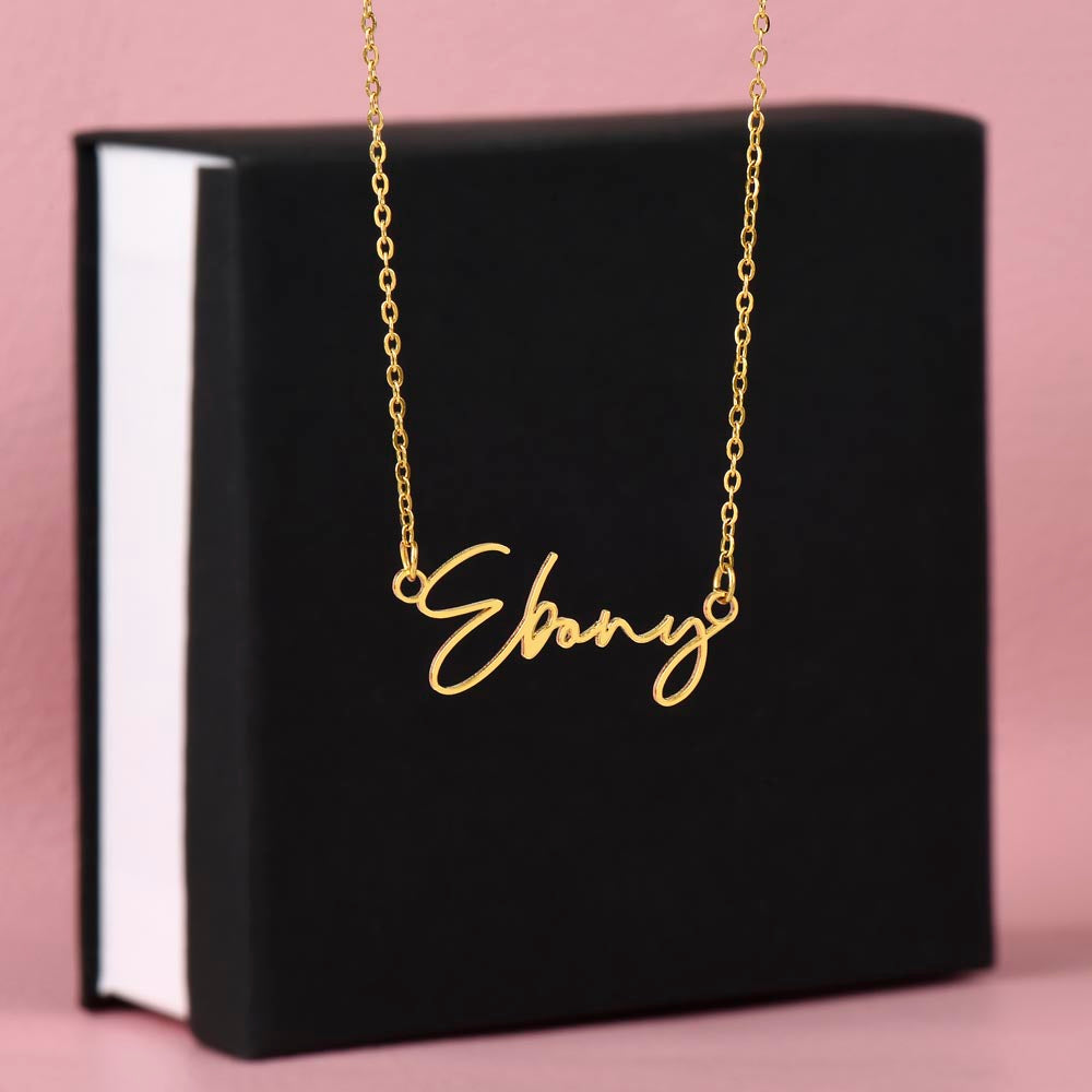 Custom Signature  Name Necklace