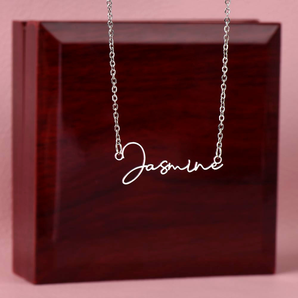 Custom Signature  Name Necklace