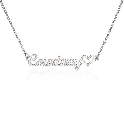 Custom Name Necklace plus Heart