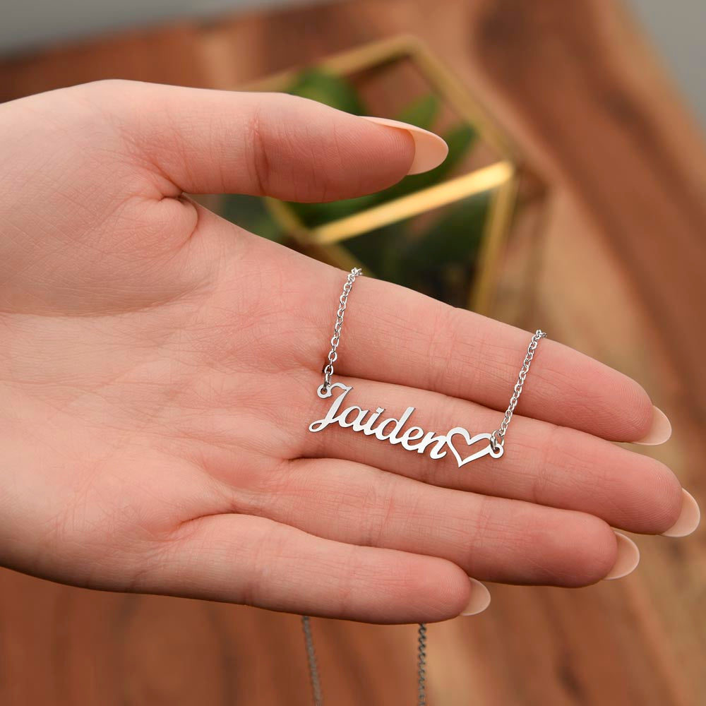 Custom Name Necklace plus Heart