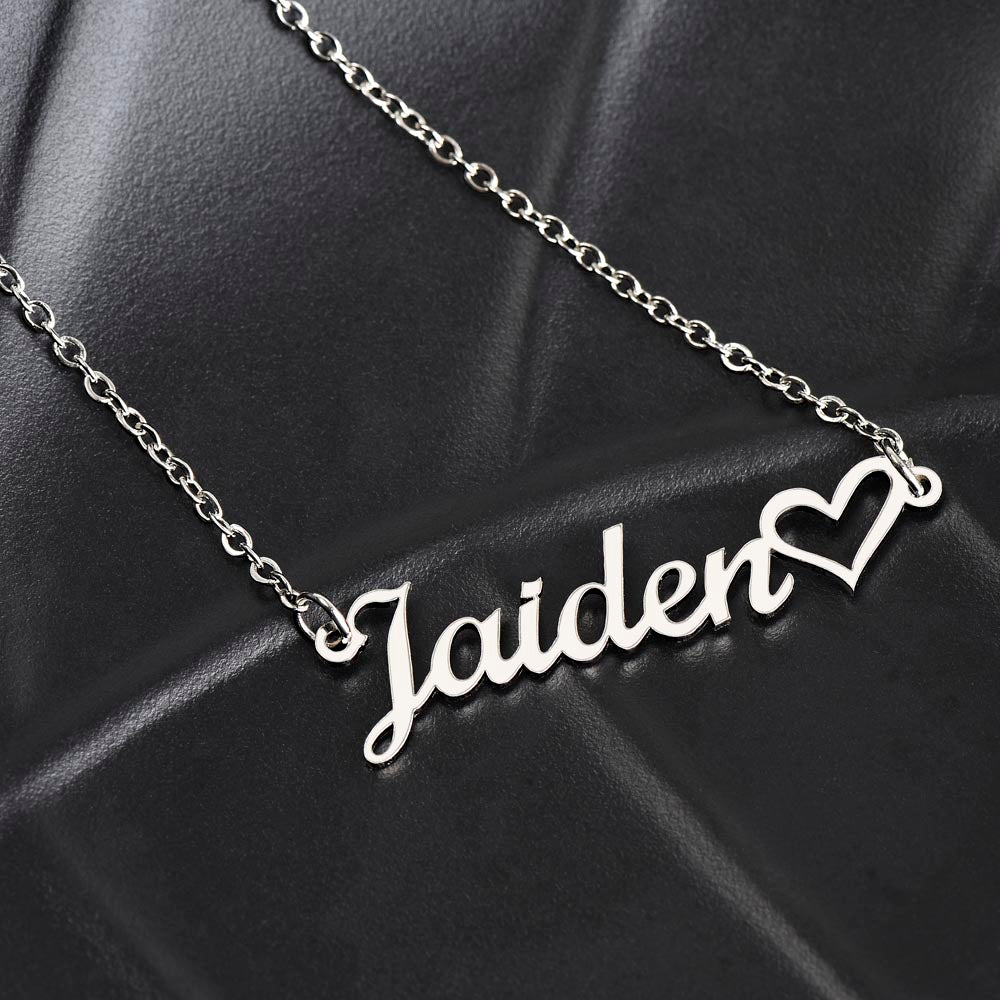 Custom Name Necklace plus Heart