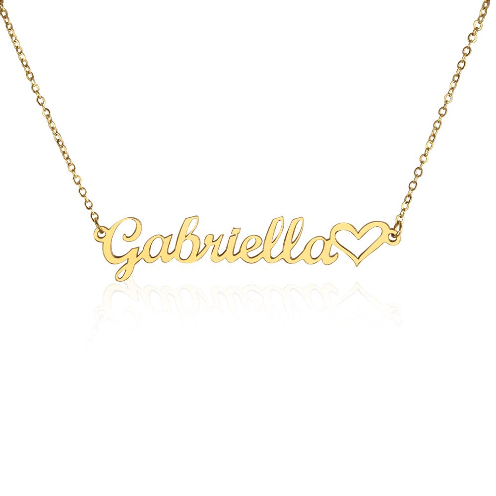 Custom Name Necklace plus Heart