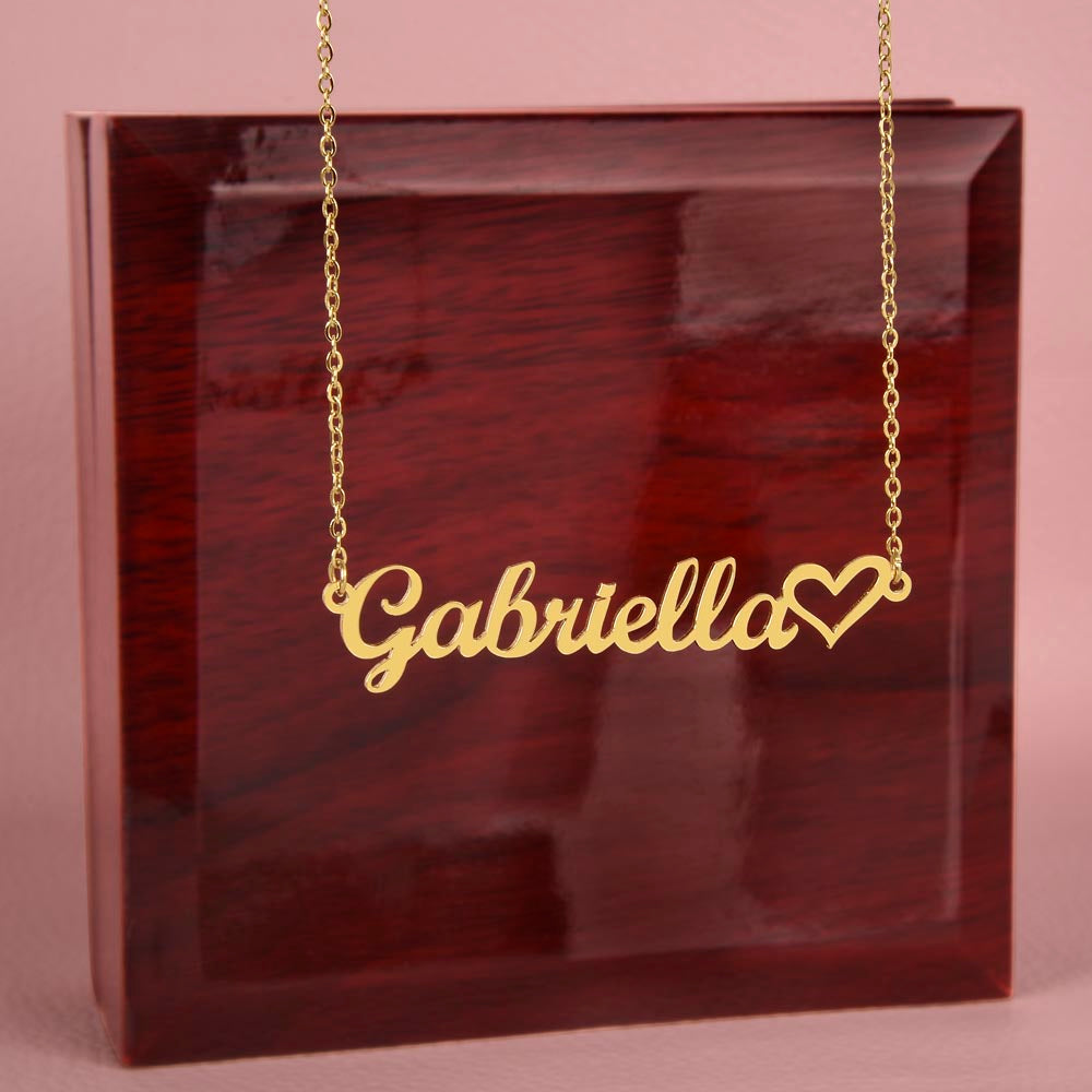 Custom Name Necklace plus Heart