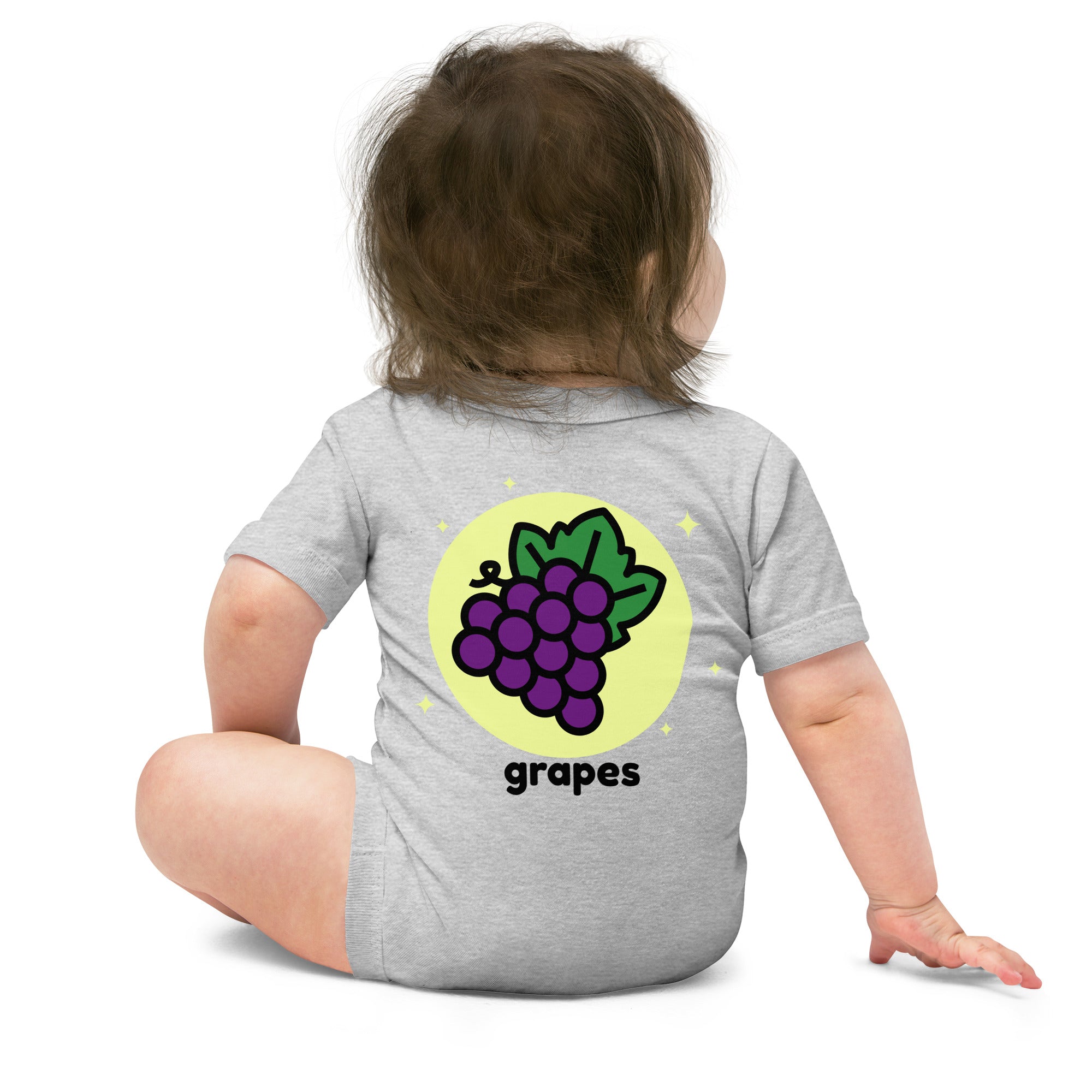 Grapes - Baby short sleeve one piece (back print)