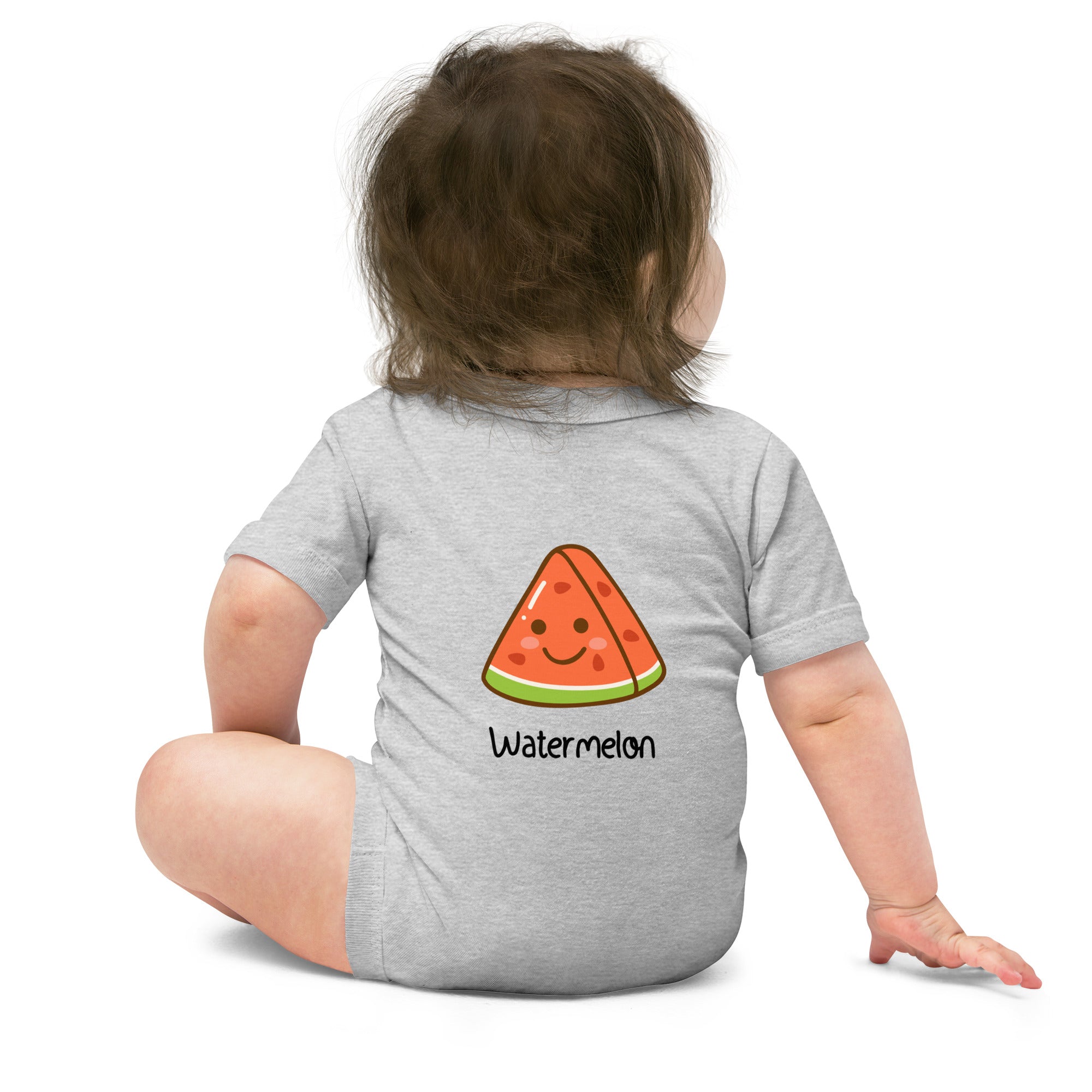 Watermelon - Baby short sleeve one piece (back print)