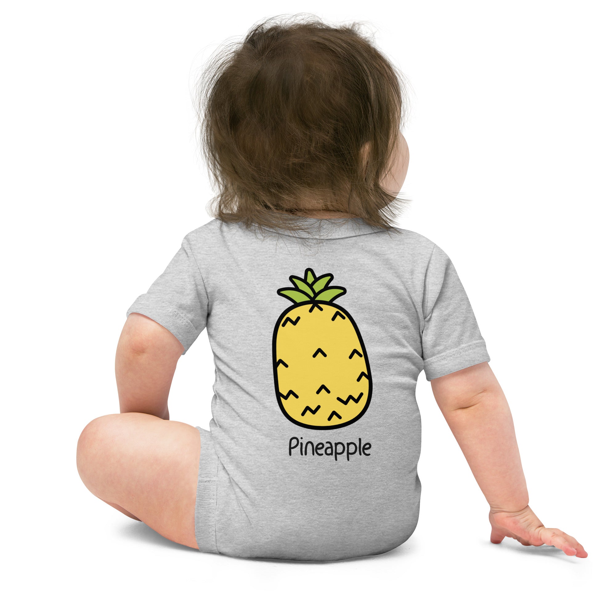 Pineapple - Baby short sleeve one piece (back print)