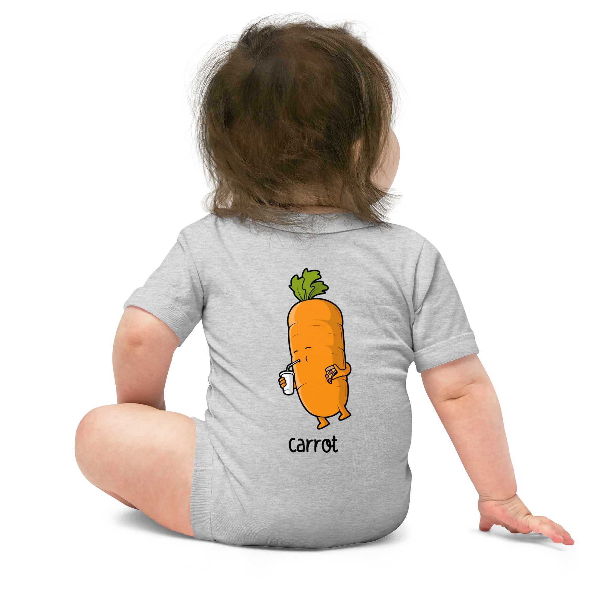 Carrot - Baby short sleeve one piece (back print)