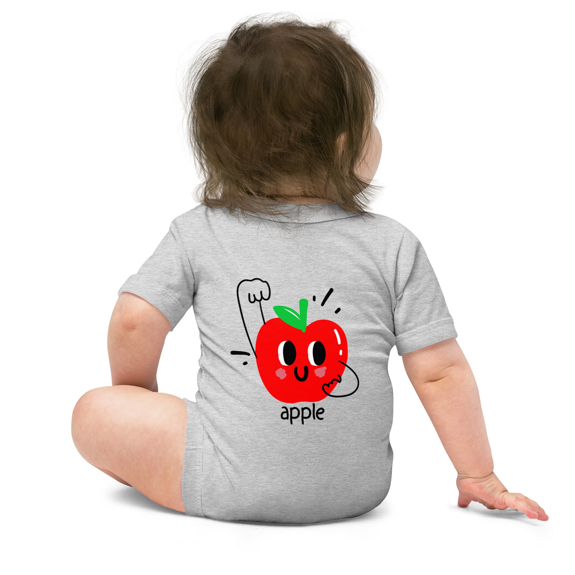 Apple - Baby short sleeve one piece (back print)