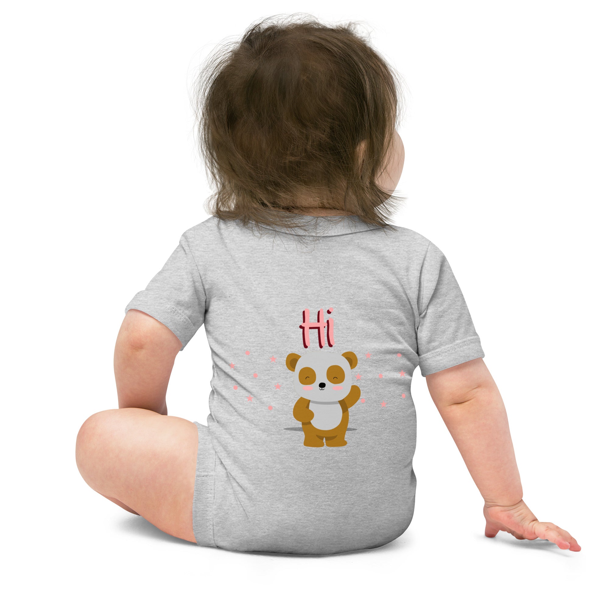 Sweet bear - Baby short sleeve one piece (back print)