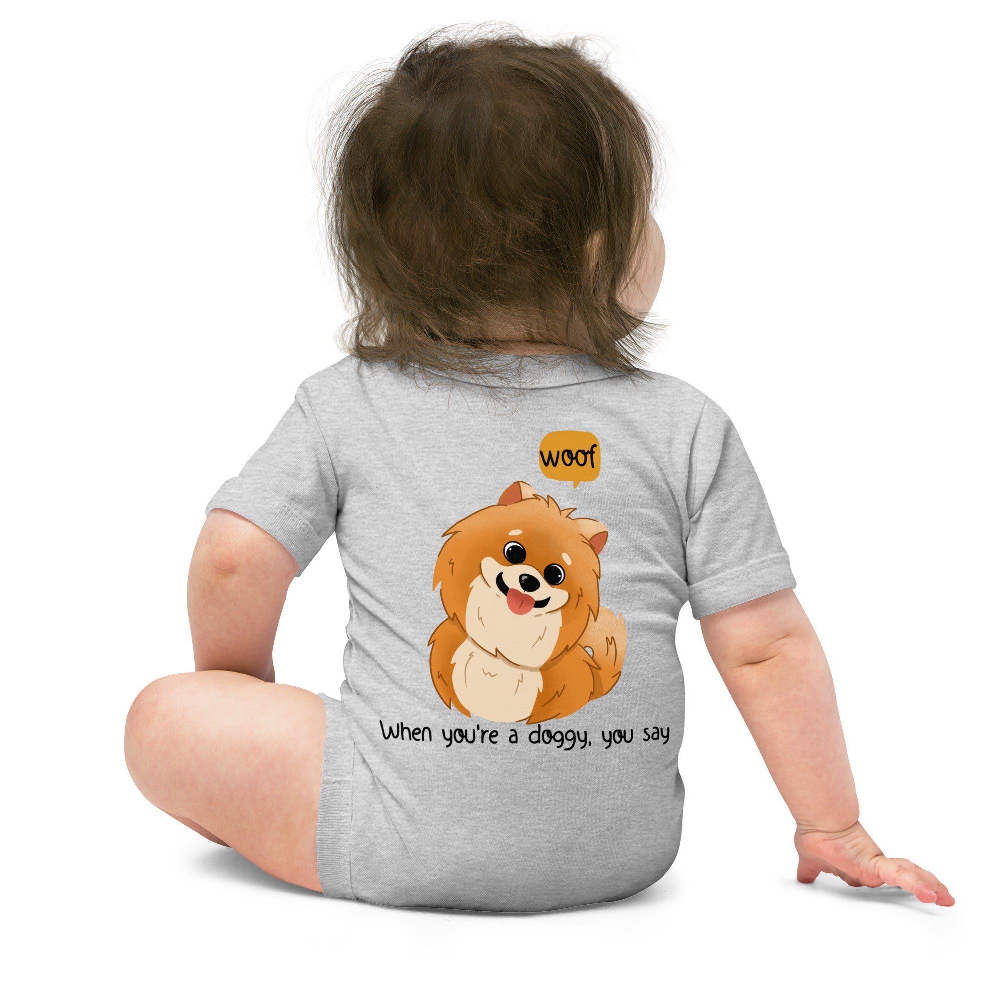 Woof - Baby short sleeve one piece (back print)