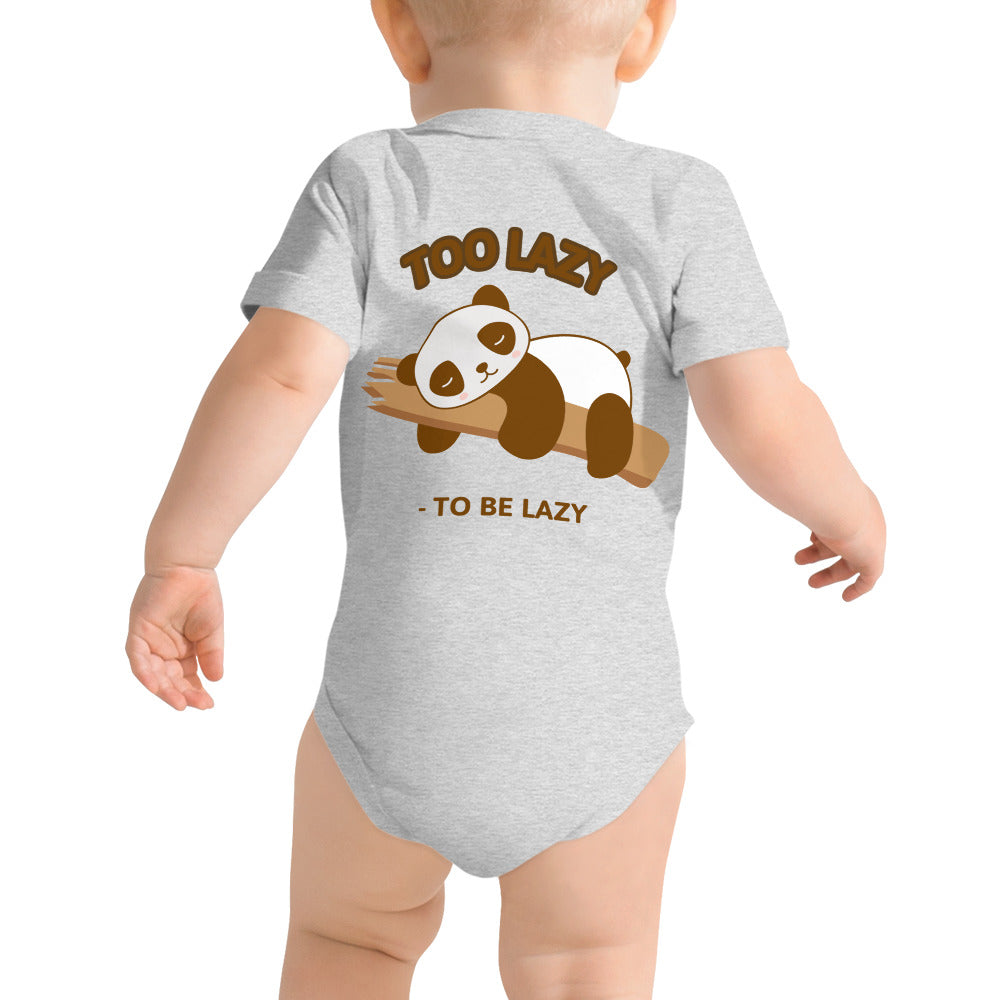 Too lazy to be lazy - Baby short sleeve one piece (back print)