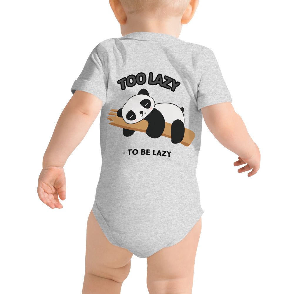 Too lazy to be lazy - Baby short sleeve one piece (back print)