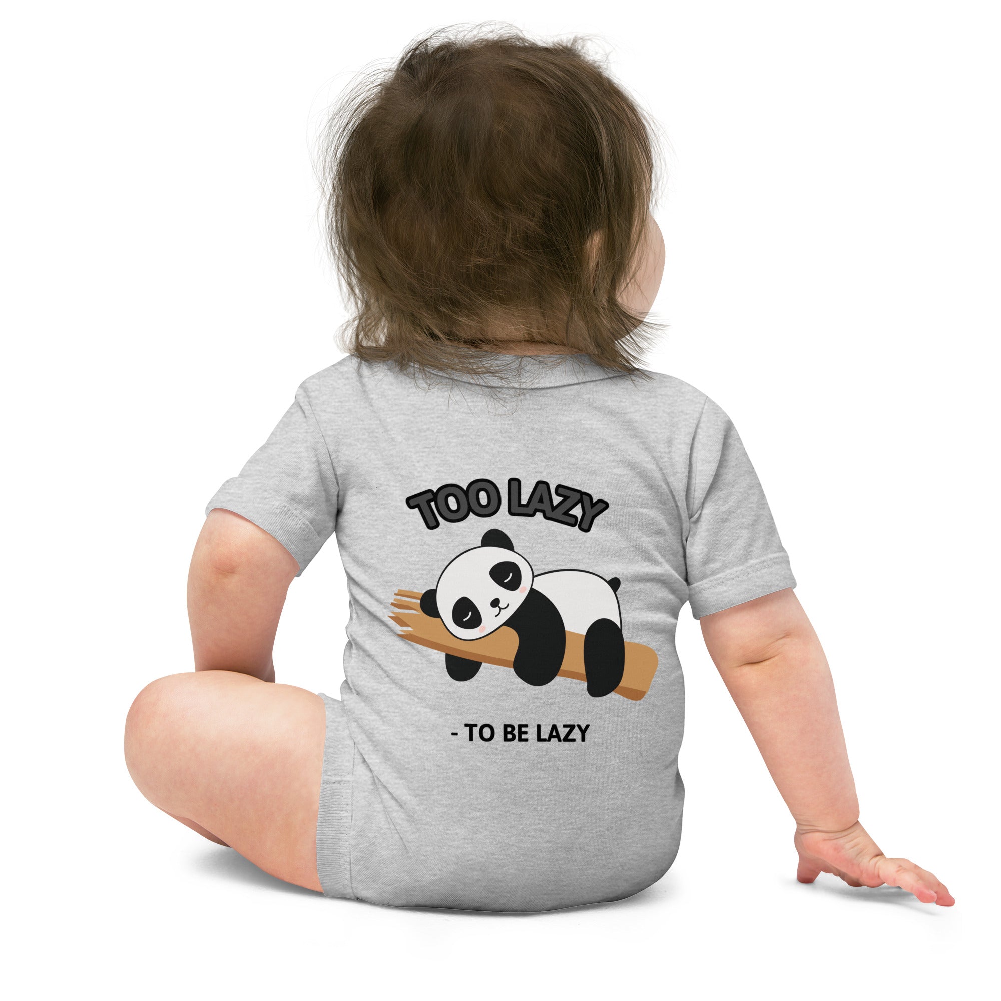 Too lazy to be lazy - Baby short sleeve one piece (back print)