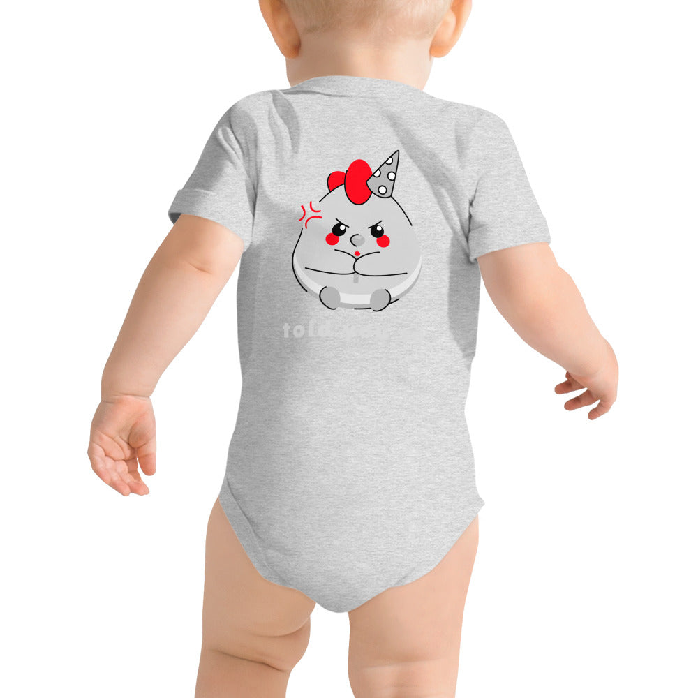 Told you so V - Baby short sleeve one piece (back print)