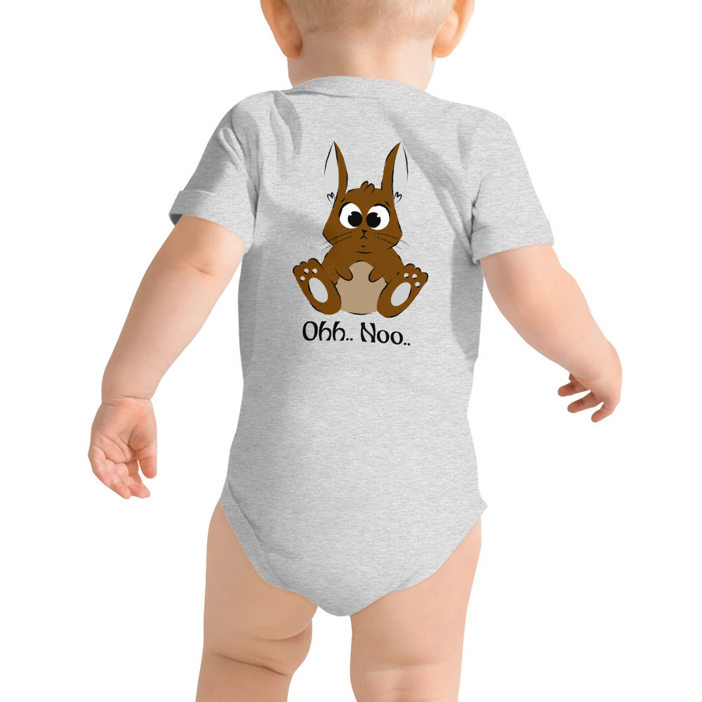 Ohh Noo - Baby short sleeve one piece (back print)