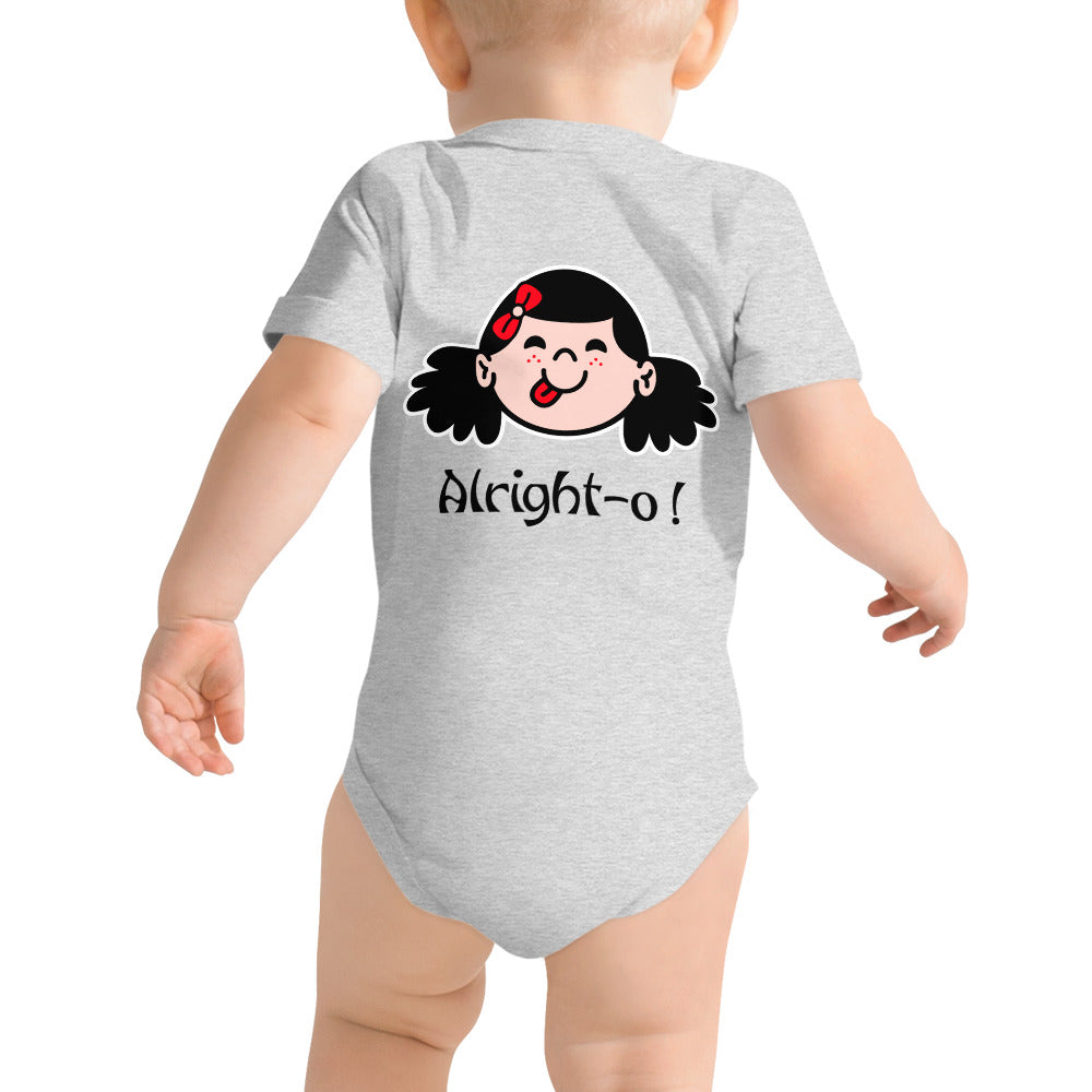 Alright-o! - Baby short sleeve one piece (back print)