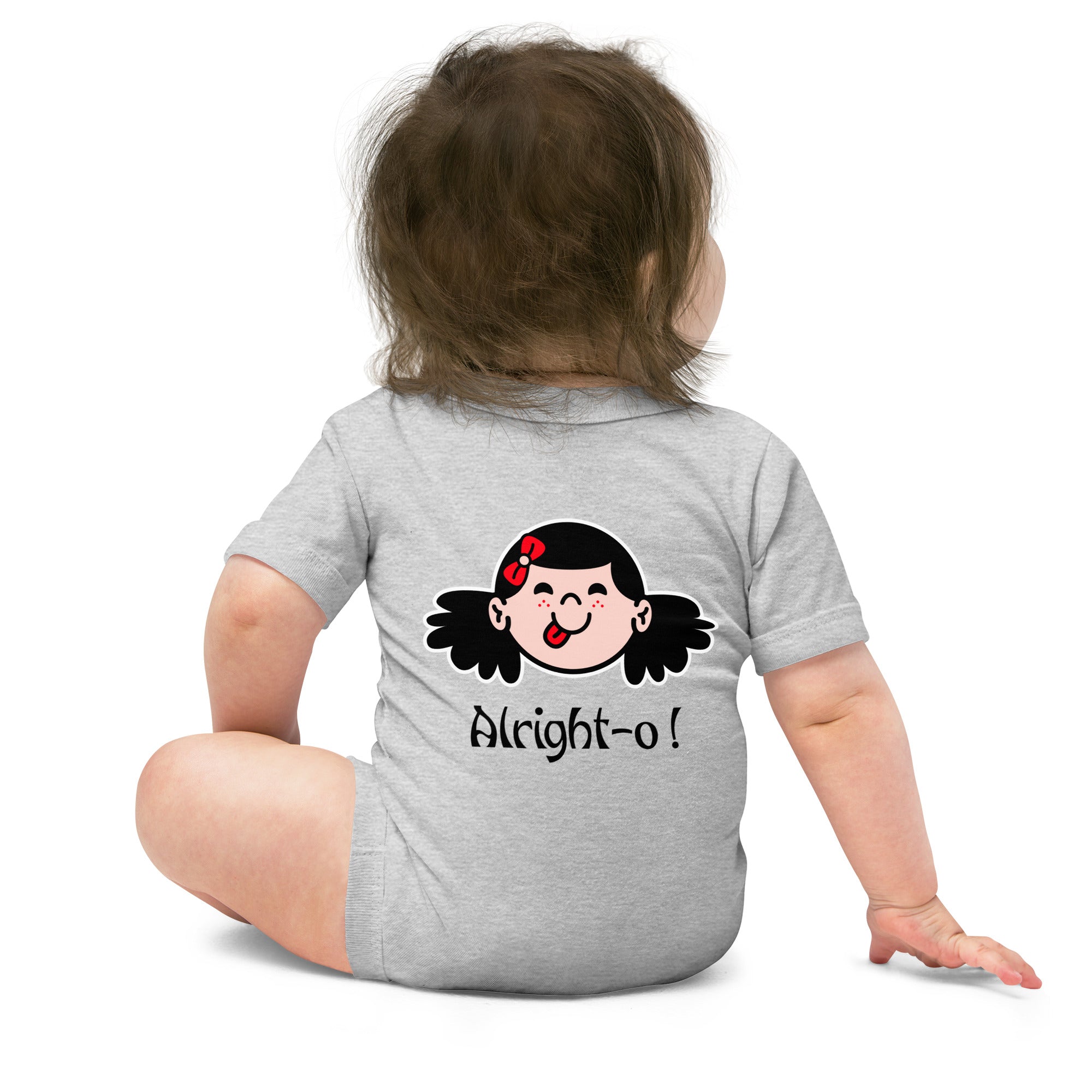 Alright-o! - Baby short sleeve one piece (back print)