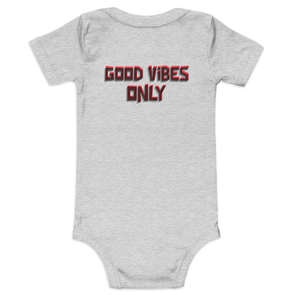 Good vibes only - Baby short sleeve one piece (back print)