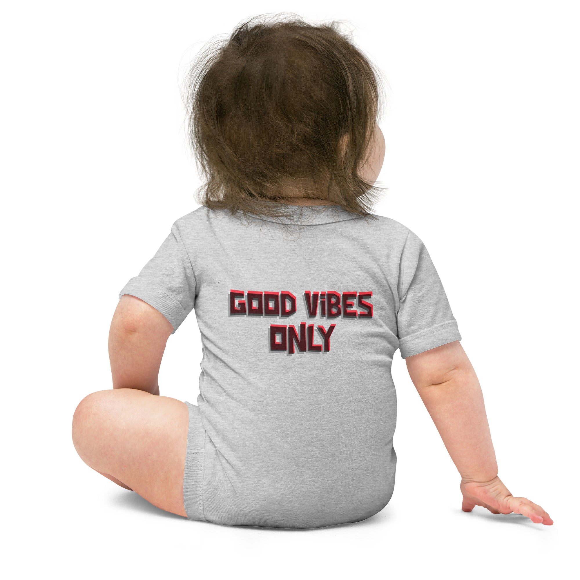 Good vibes only - Baby short sleeve one piece (back print)