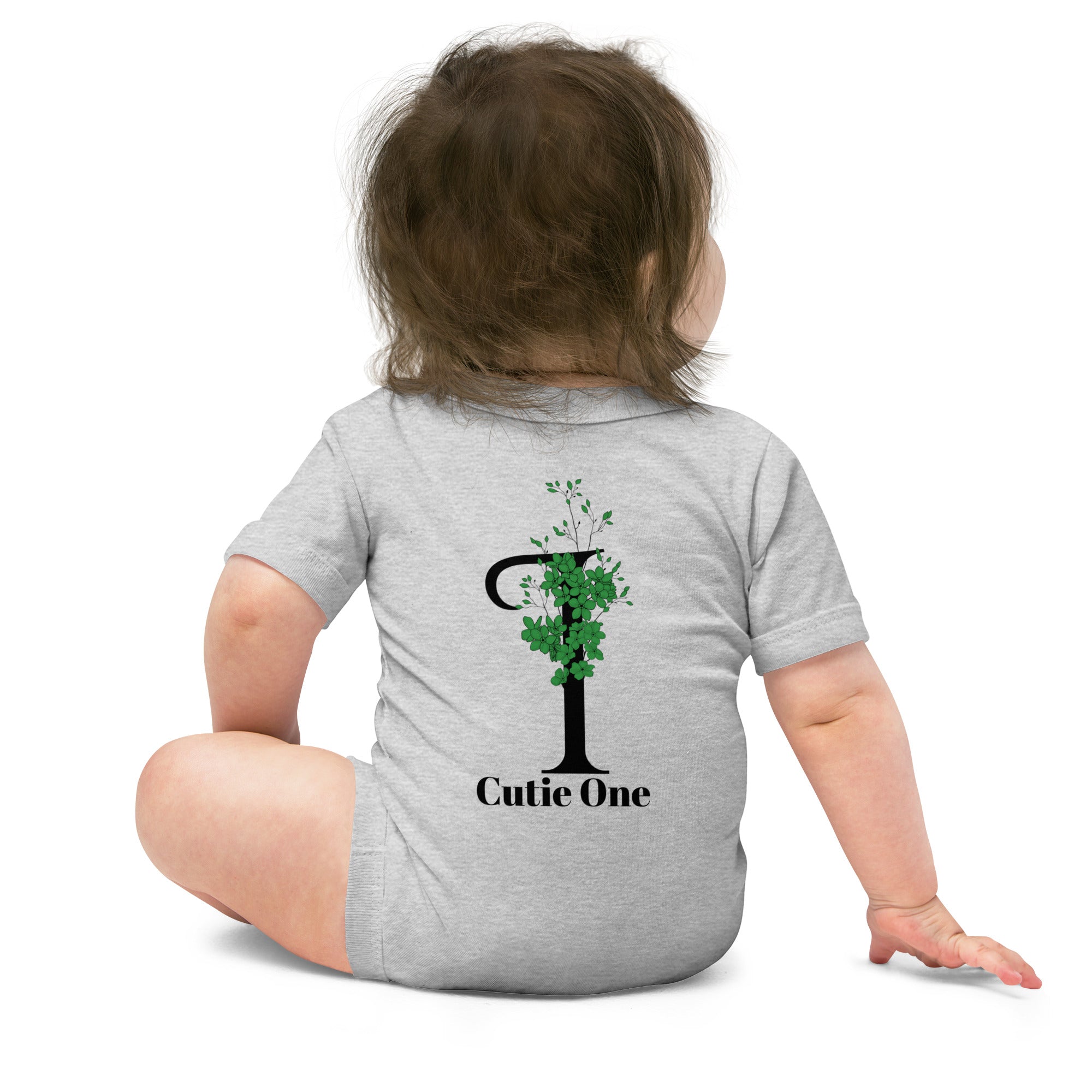 Cutie One - Baby short sleeve one piece (back print)