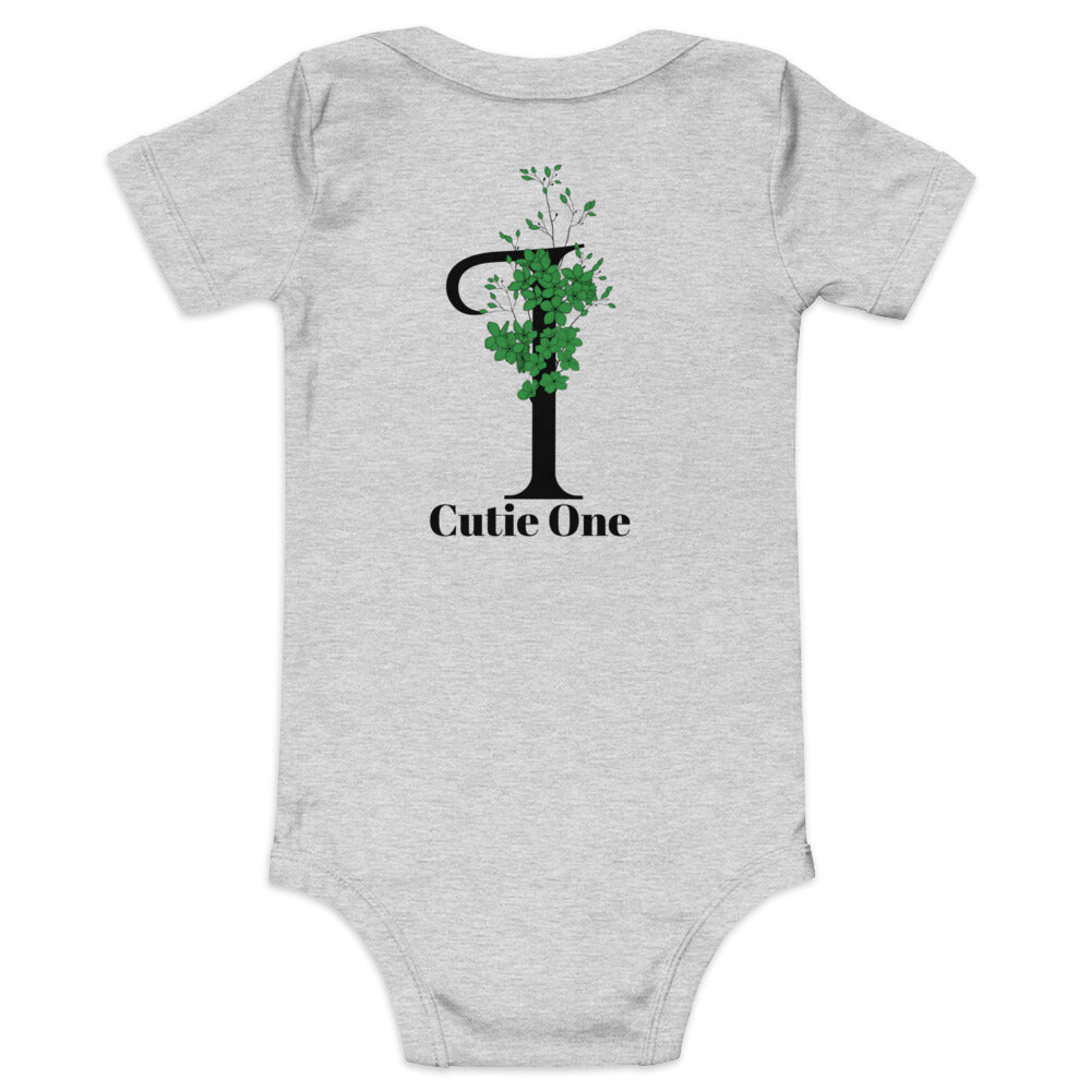 Cutie One - Baby short sleeve one piece (back print)