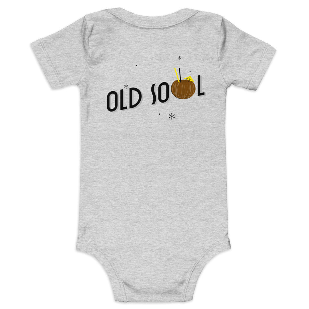 Old soul - Baby short sleeve one piece (back print)