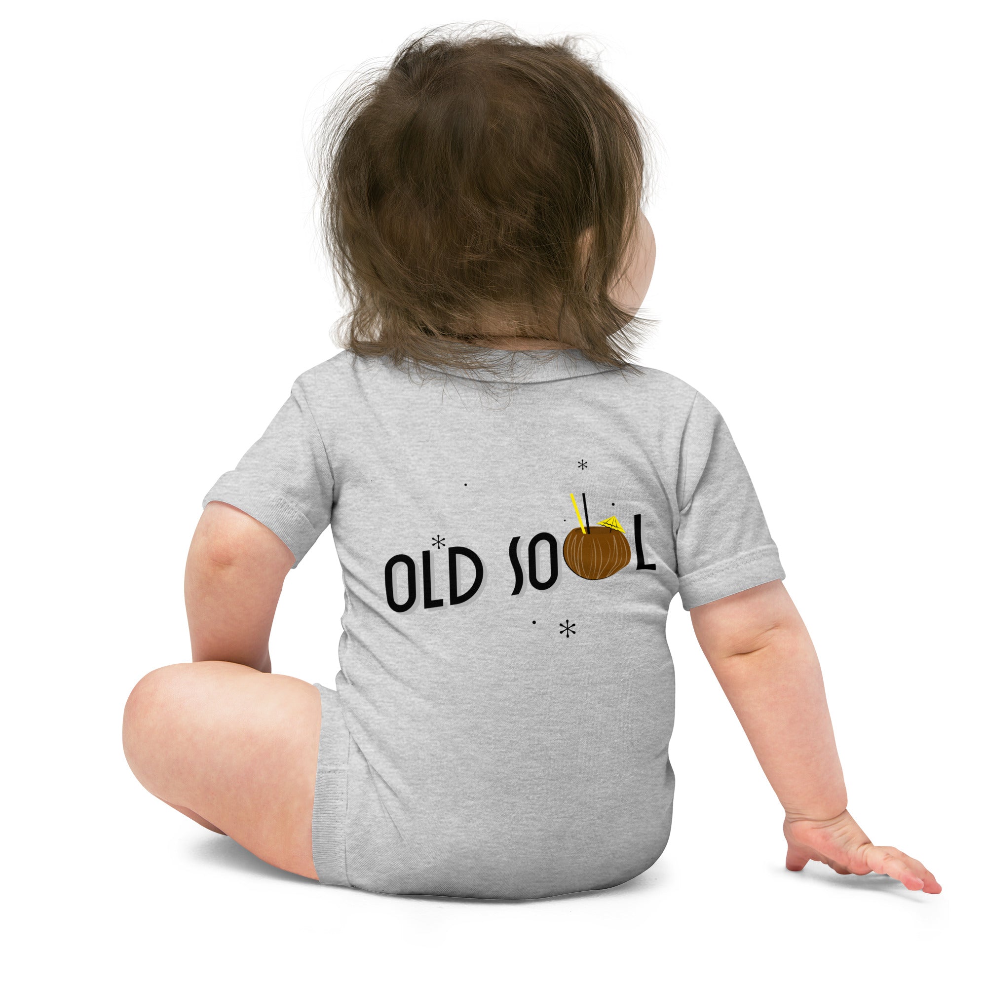 Old soul - Baby short sleeve one piece (back print)