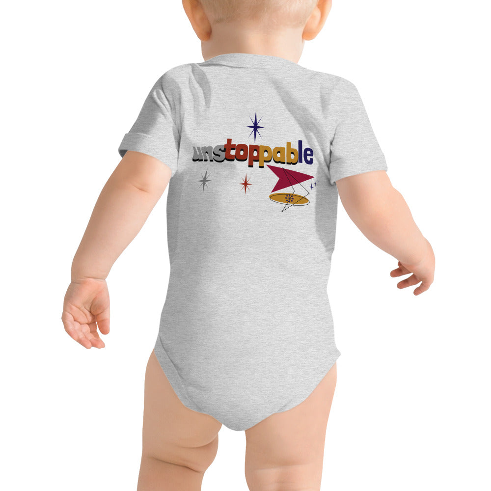 Unstoppable - Baby short sleeve one piece (back print)