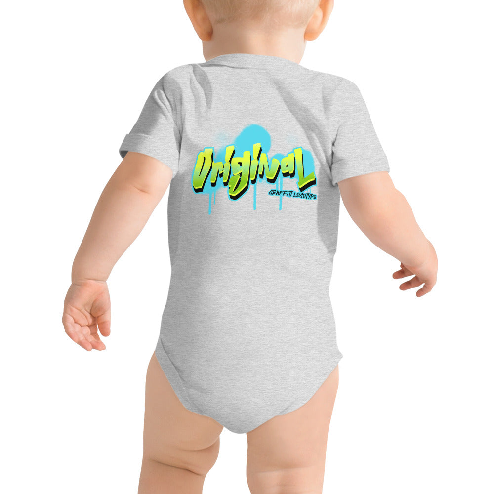 Original made with love - Baby short sleeve one piece (back print)