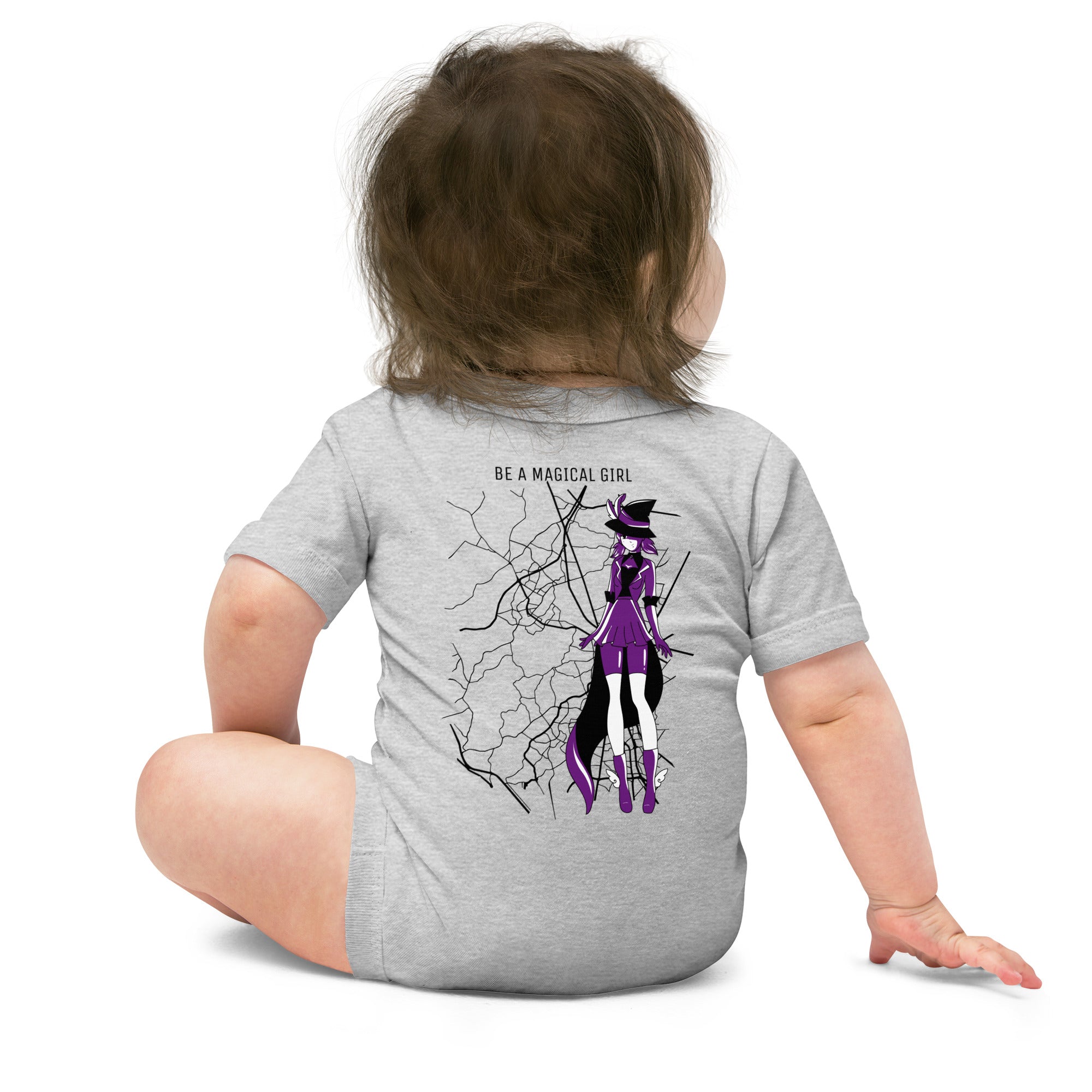 Magical girl V1 - Baby short sleeve one piece (back print)