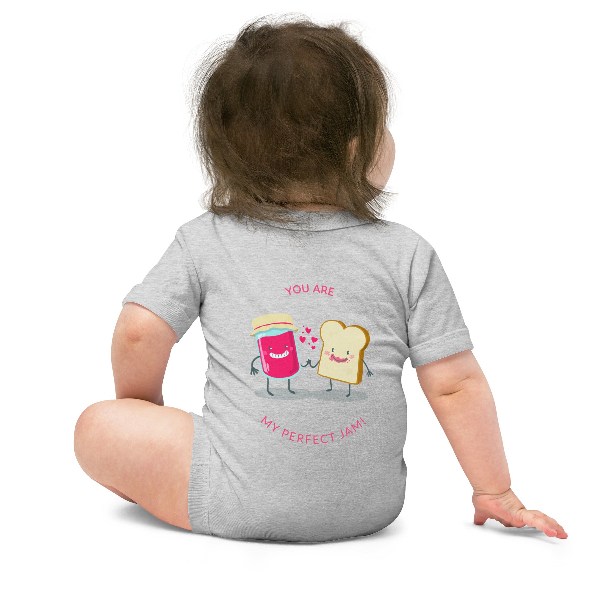 You are my perfect jam - Baby short sleeve one piece (back print)