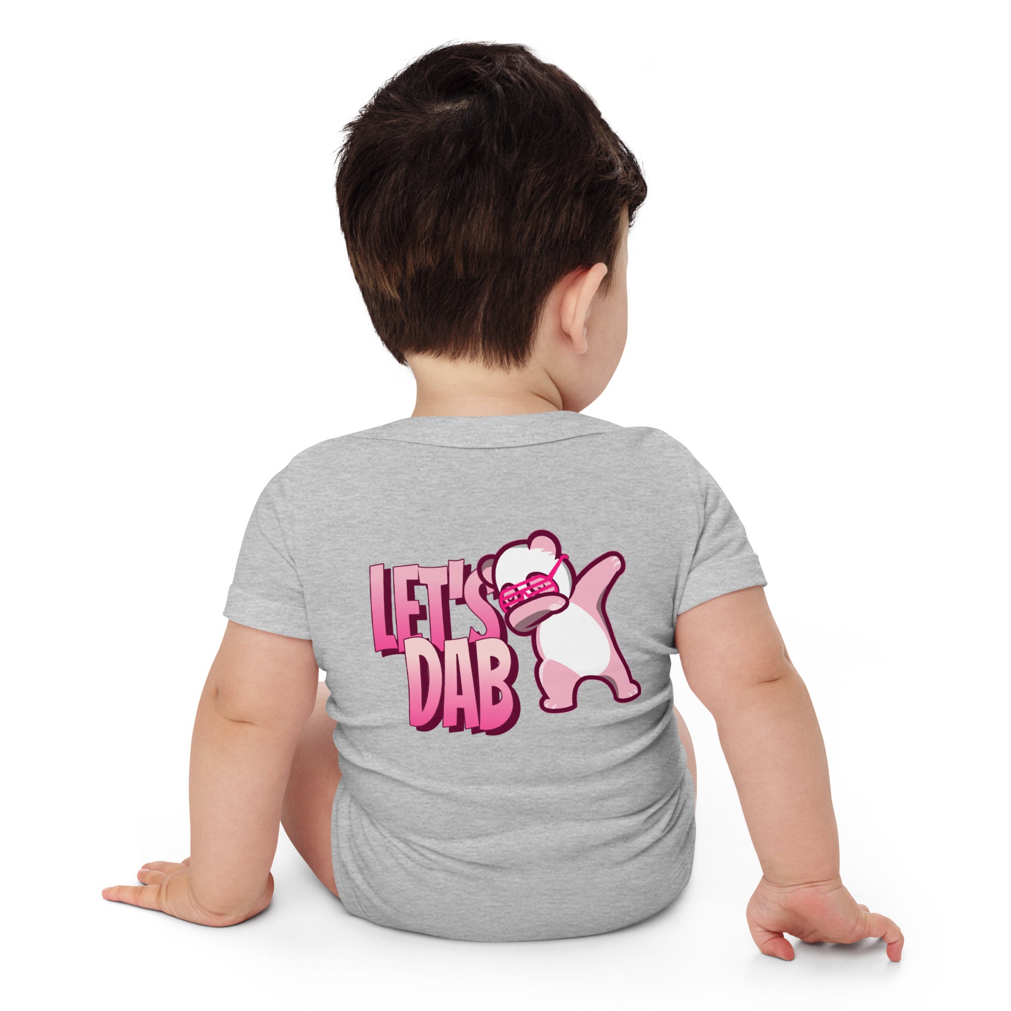 Let's dab - Baby short sleeve one piece (back print)