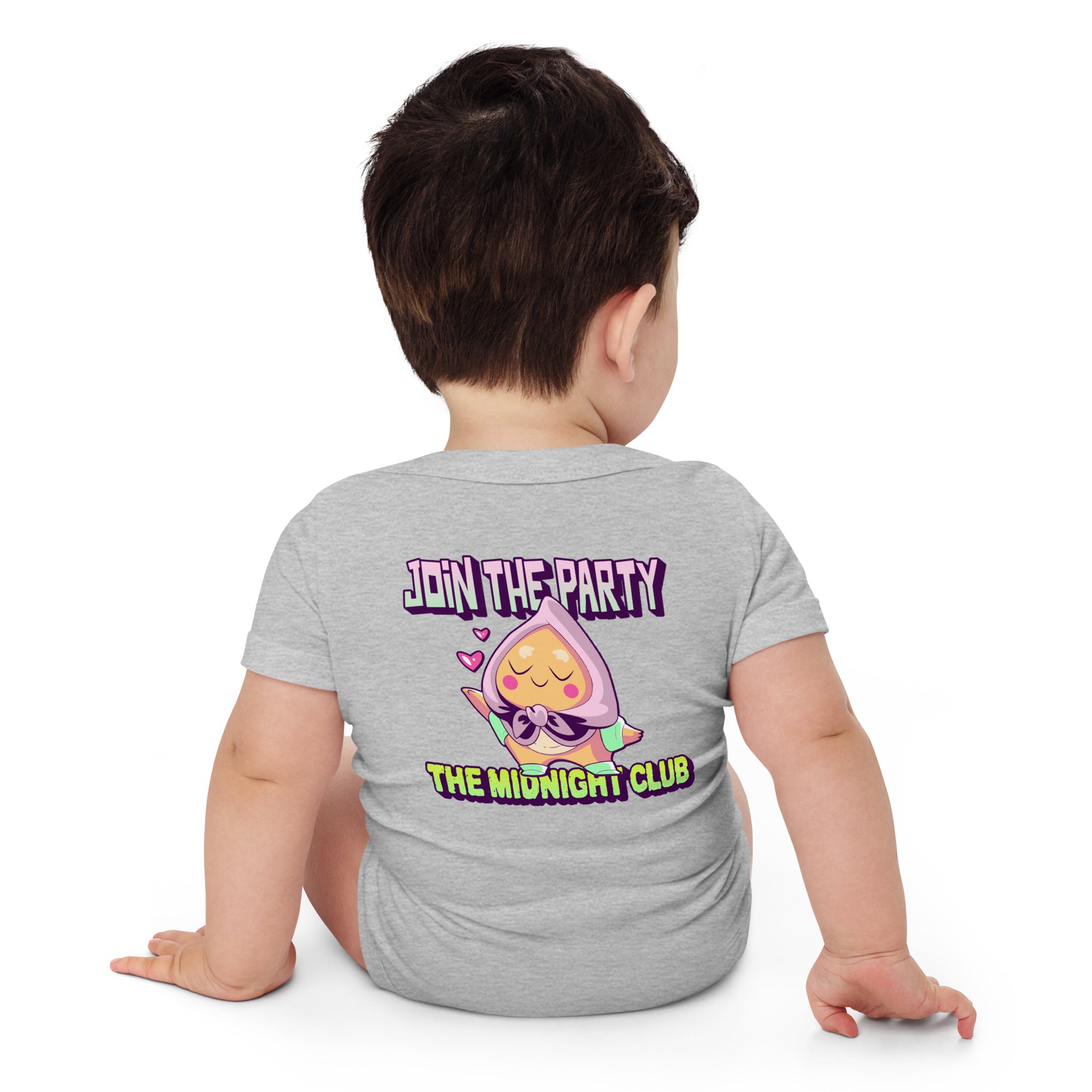 Join the party - The Midnight Club - Baby short sleeve one piece (back print)