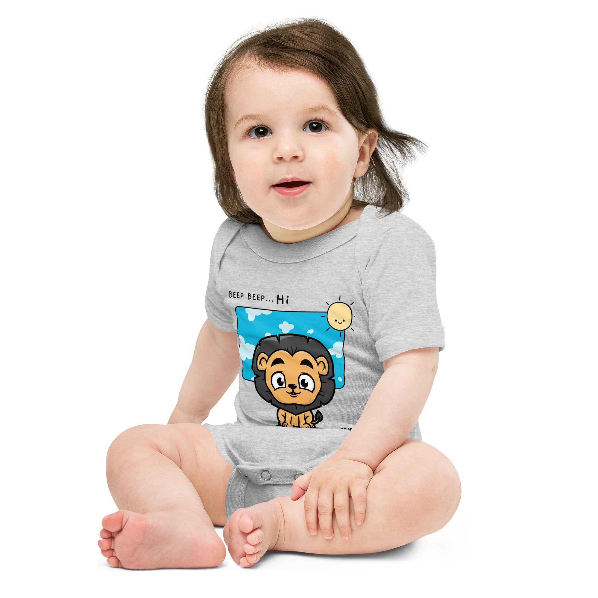 Lit Lion - Baby short sleeve one piece