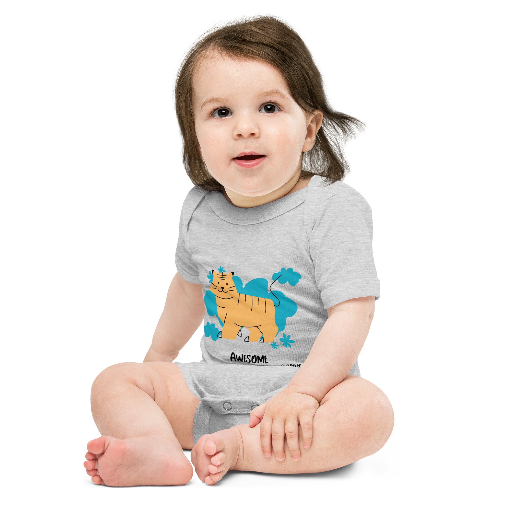 Awesome tiger - Baby short sleeve one piece