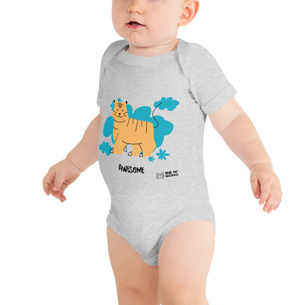 Awesome tiger - Baby short sleeve one piece