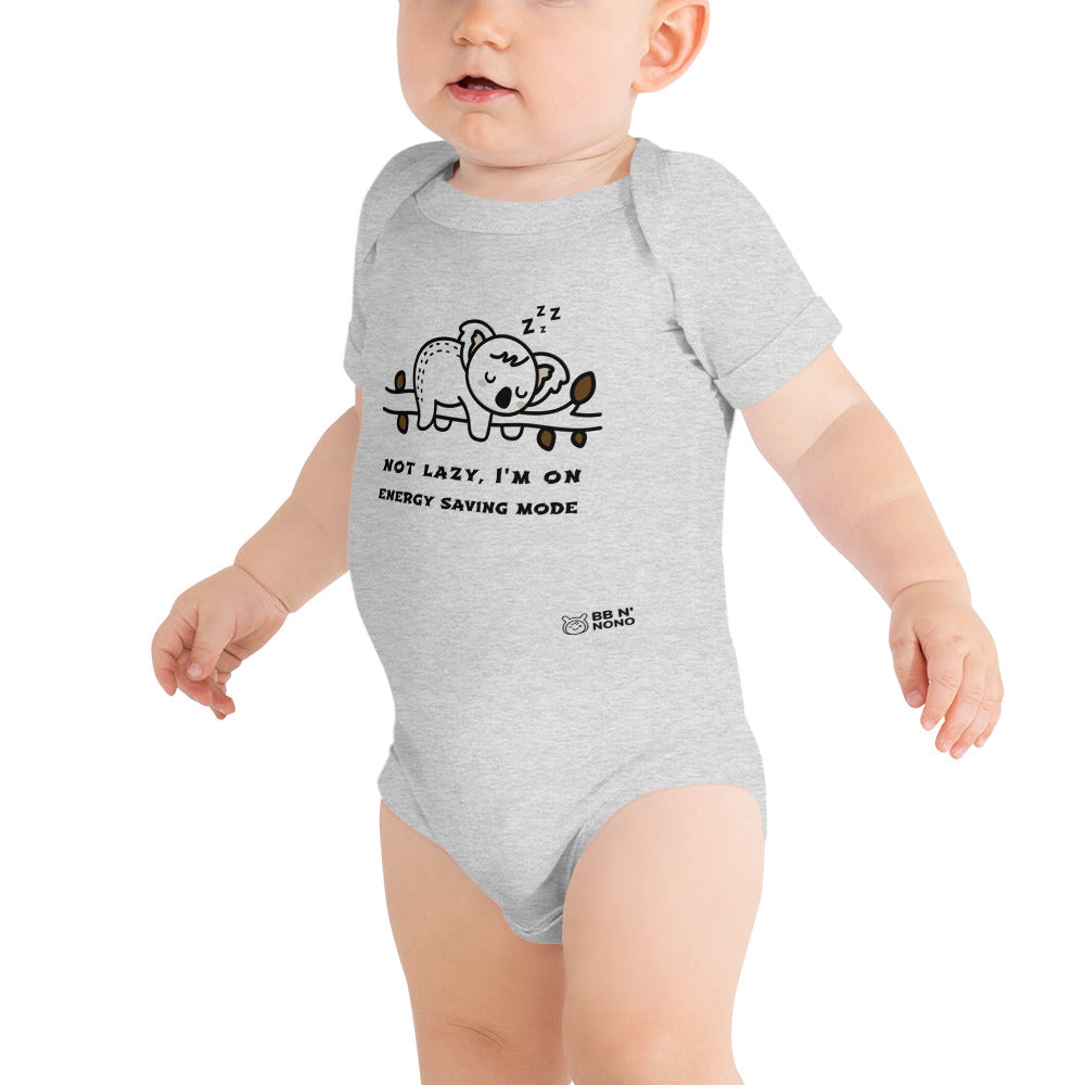 Not lazy, I'm on energy saving mode - Baby short sleeve one piece