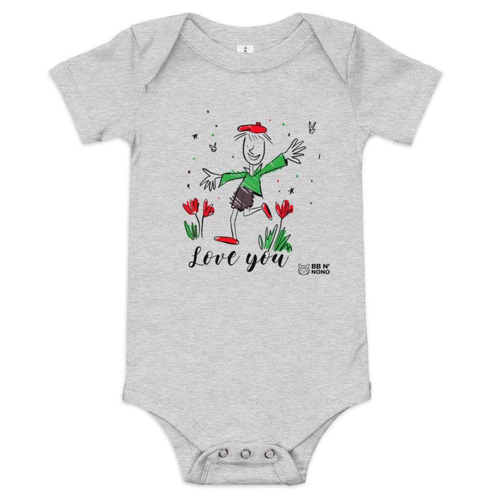 Love you - Baby short sleeve one piece