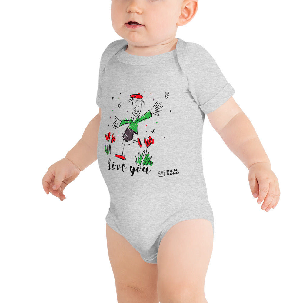 Love you - Baby short sleeve one piece