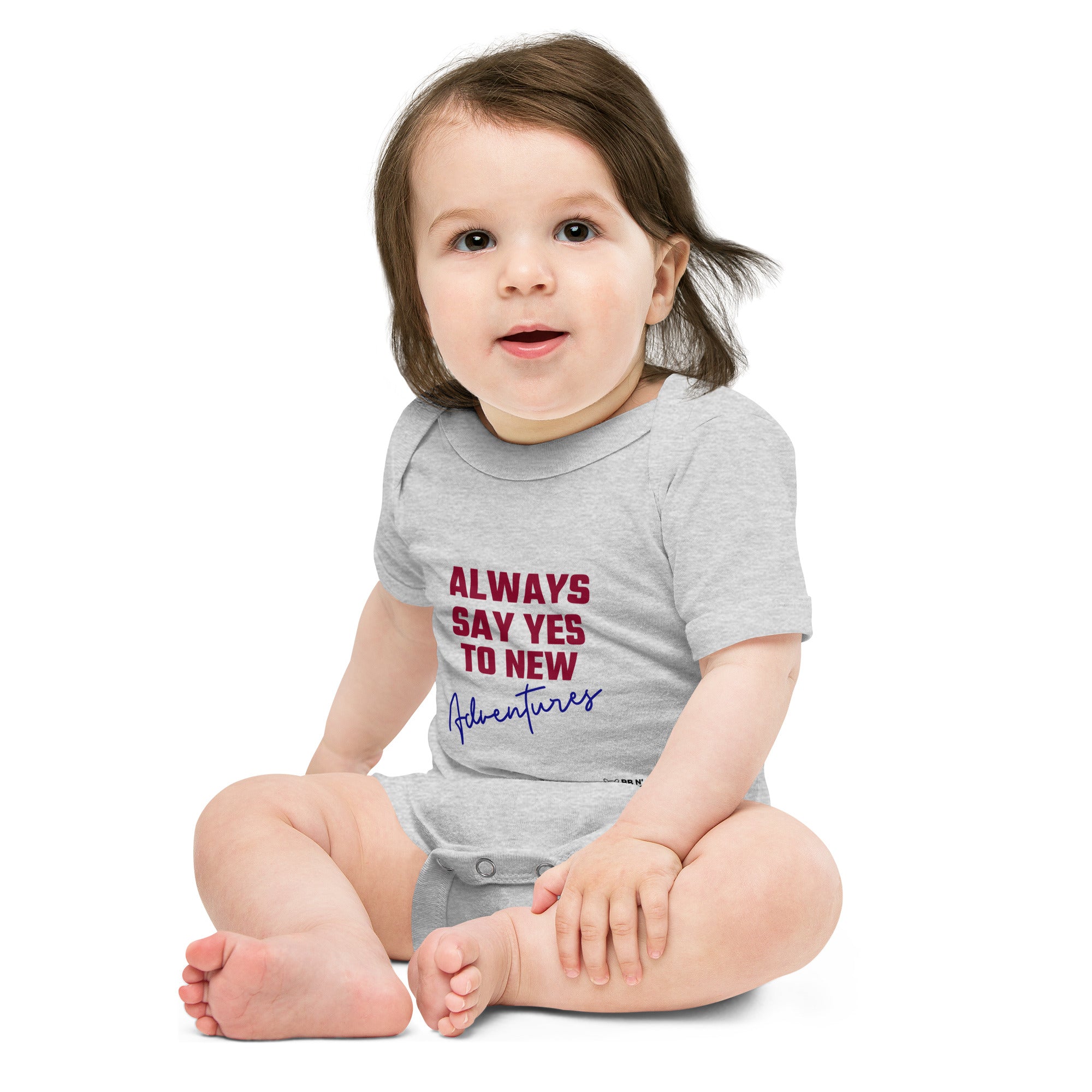 Always say yes to new, adventurer - Baby short sleeve one piece